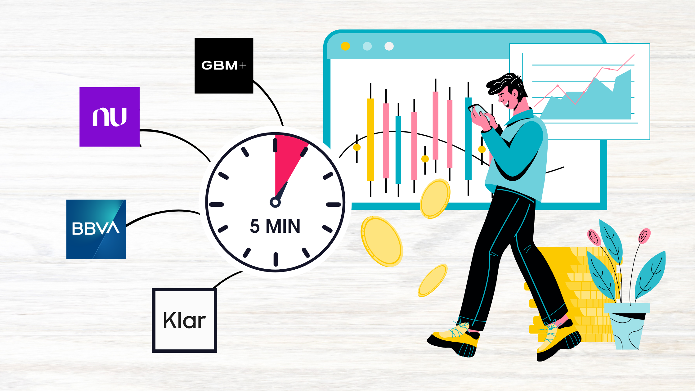 Mi estrategia simple para invertir mi dinero en 5 minutos al mes